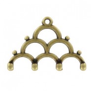 Cymbal ™ DQ metall Endstück Lakos IV für 8/0 Perlen - Antik Bronze